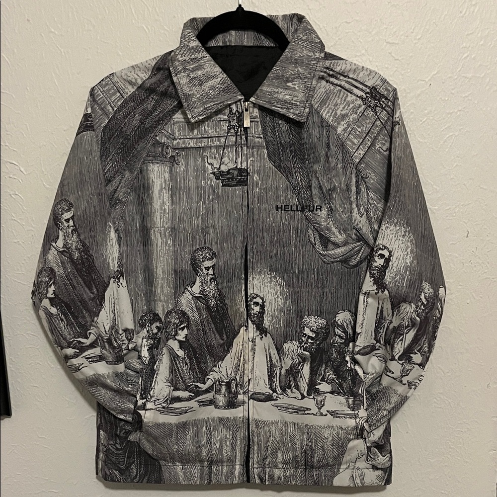 Razor Black and Gray Graphic Men's Jacket